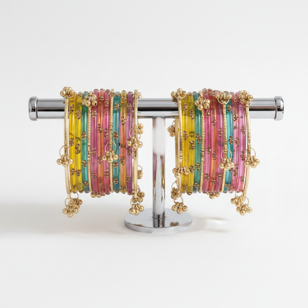 Viral Kashmiri Ghungroo Bangle Set- Multicolor