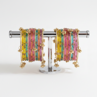 Viral Kashmiri Ghungroo Bangle Set- Multicolor