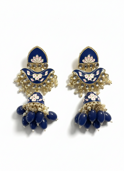 Ethnic Blue Earrings