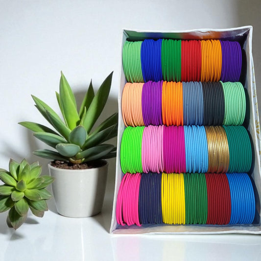 Metal Matte Bangles Set
