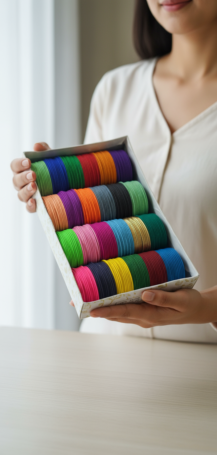 Metal Matte Bangles Set