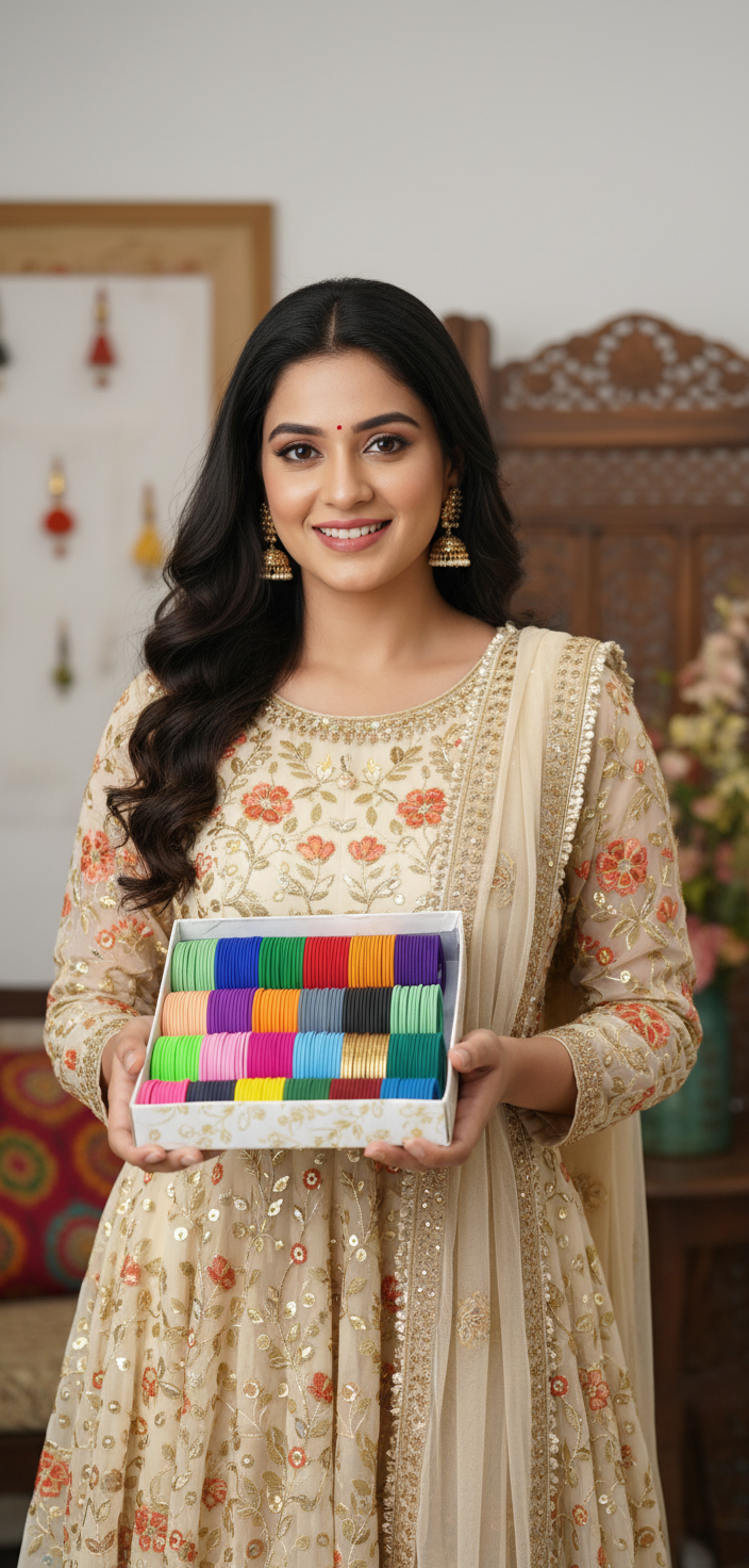 Metal Matte Bangles Set