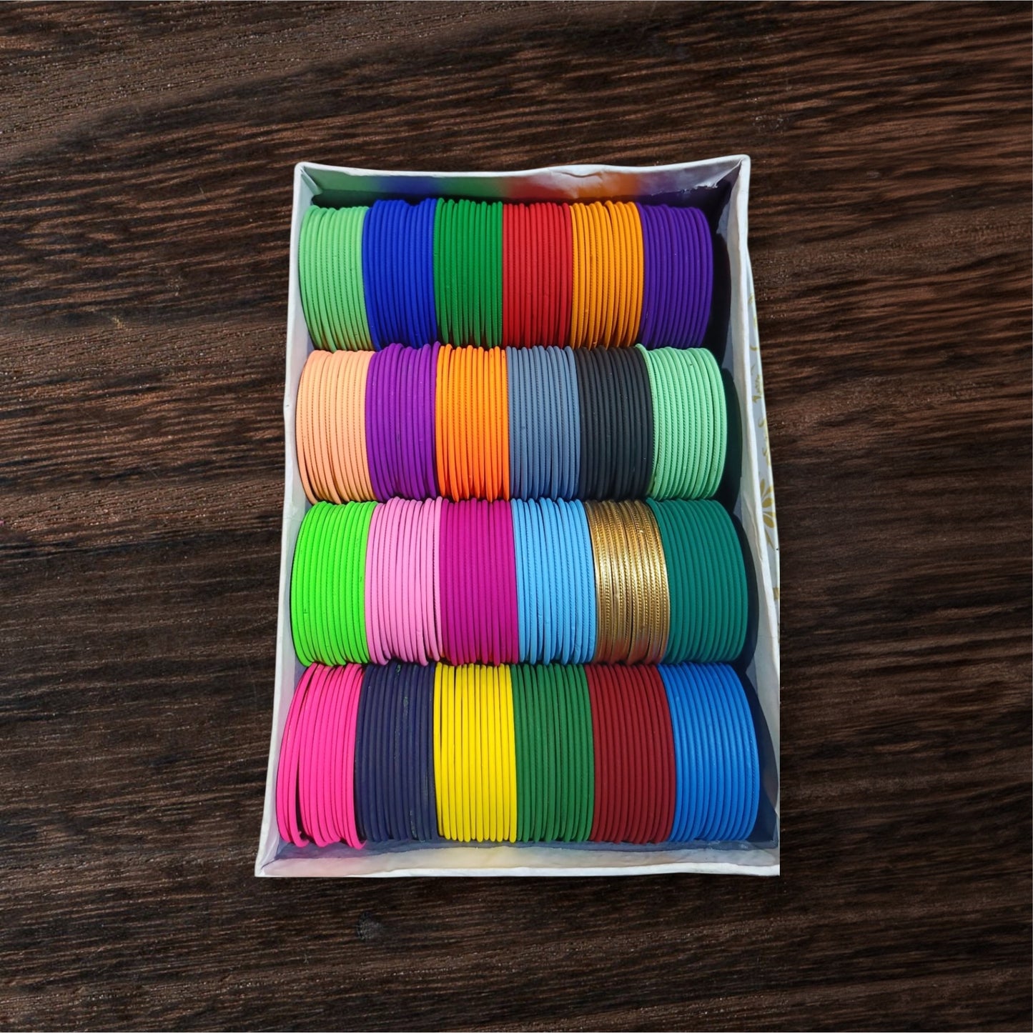 Metal Matte Bangles Set