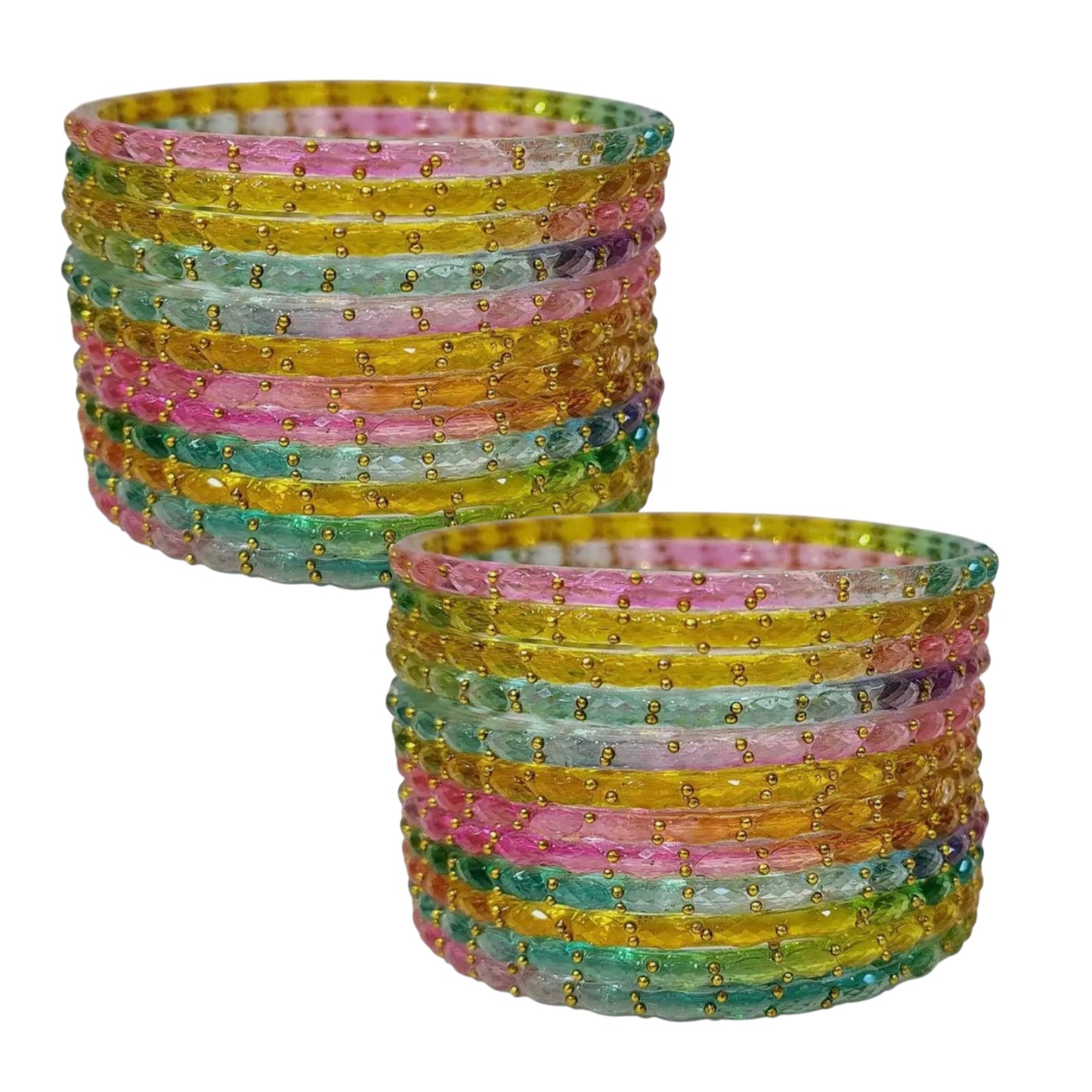 Multicolor Raindrop Bangles