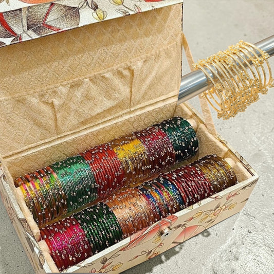 Ghungroo Bangles with Raindrop Glass Bangles Box