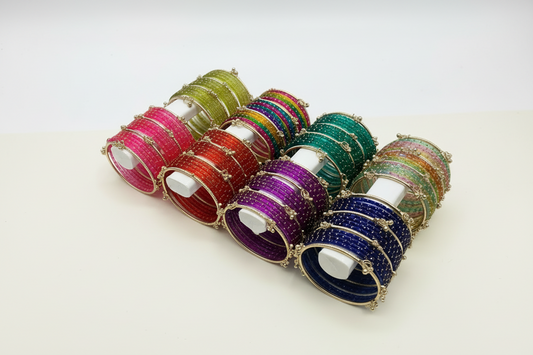 Kashmiri Ghungru with Raindrop Glass Bangles (wihout box)