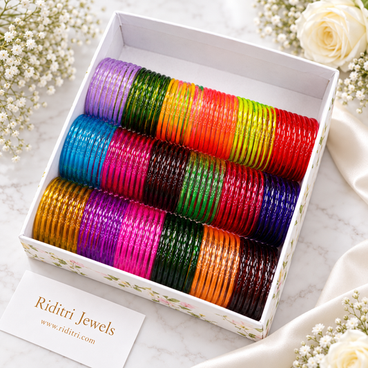 Viral Glossy Jelly Crystal Glass Bangles- 18 colors