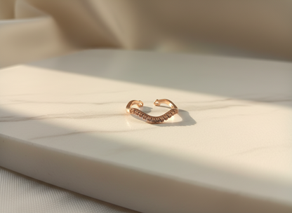 Adjustable Ring-cz studded