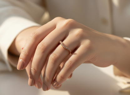 Adjustable Ring-cz studded