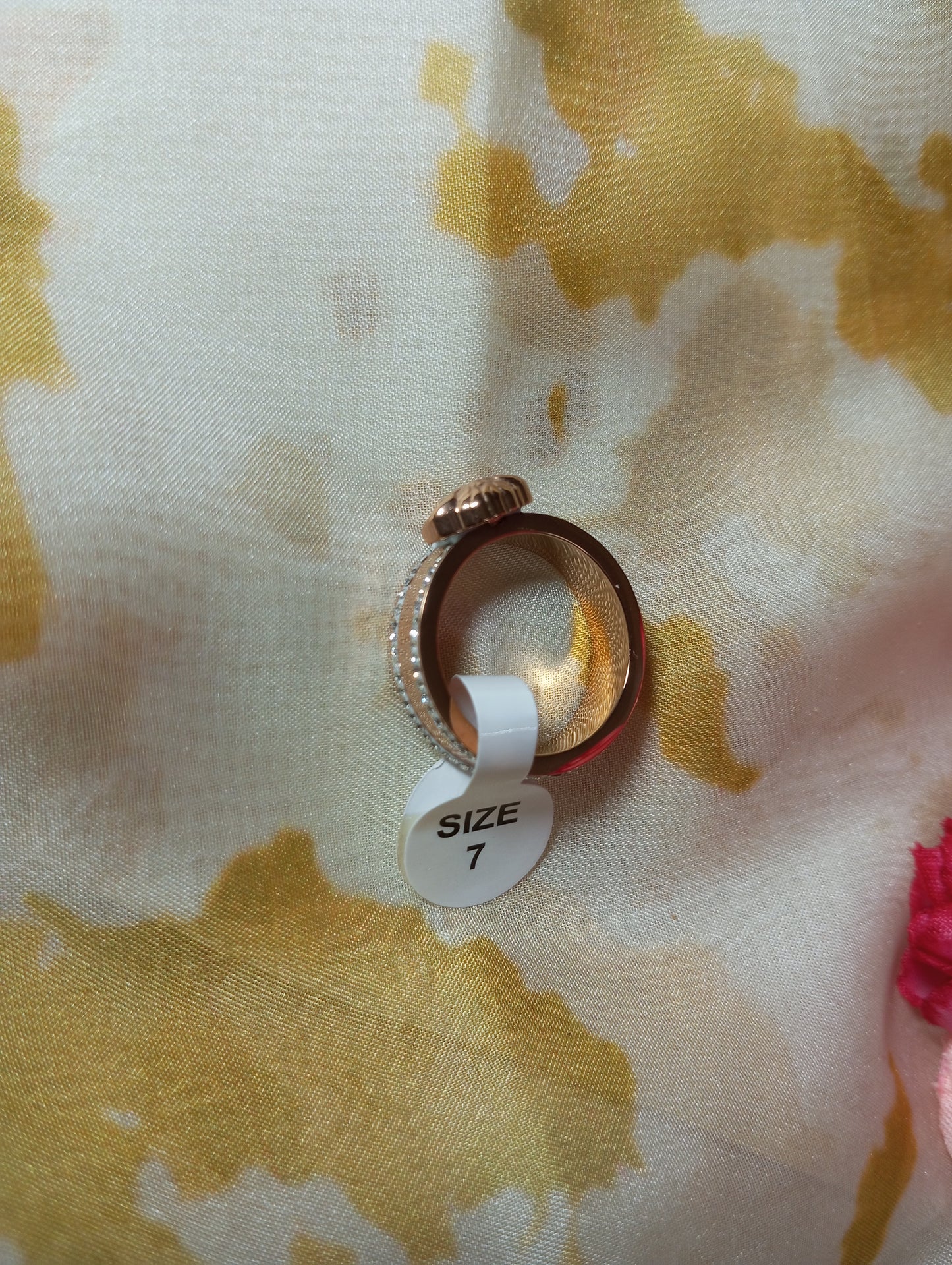 Anti Tarnish Rose Gold and White Ring- Premium Quality