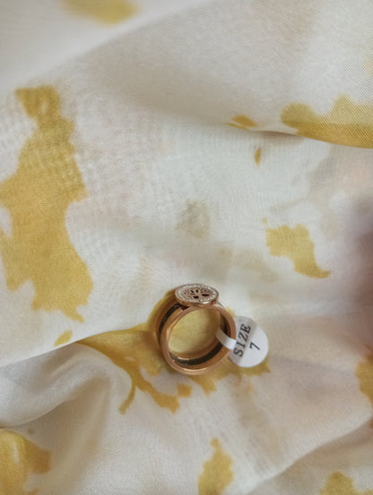 Anti Tarnish Rose Gold Ring with Tree design- Premium Quality