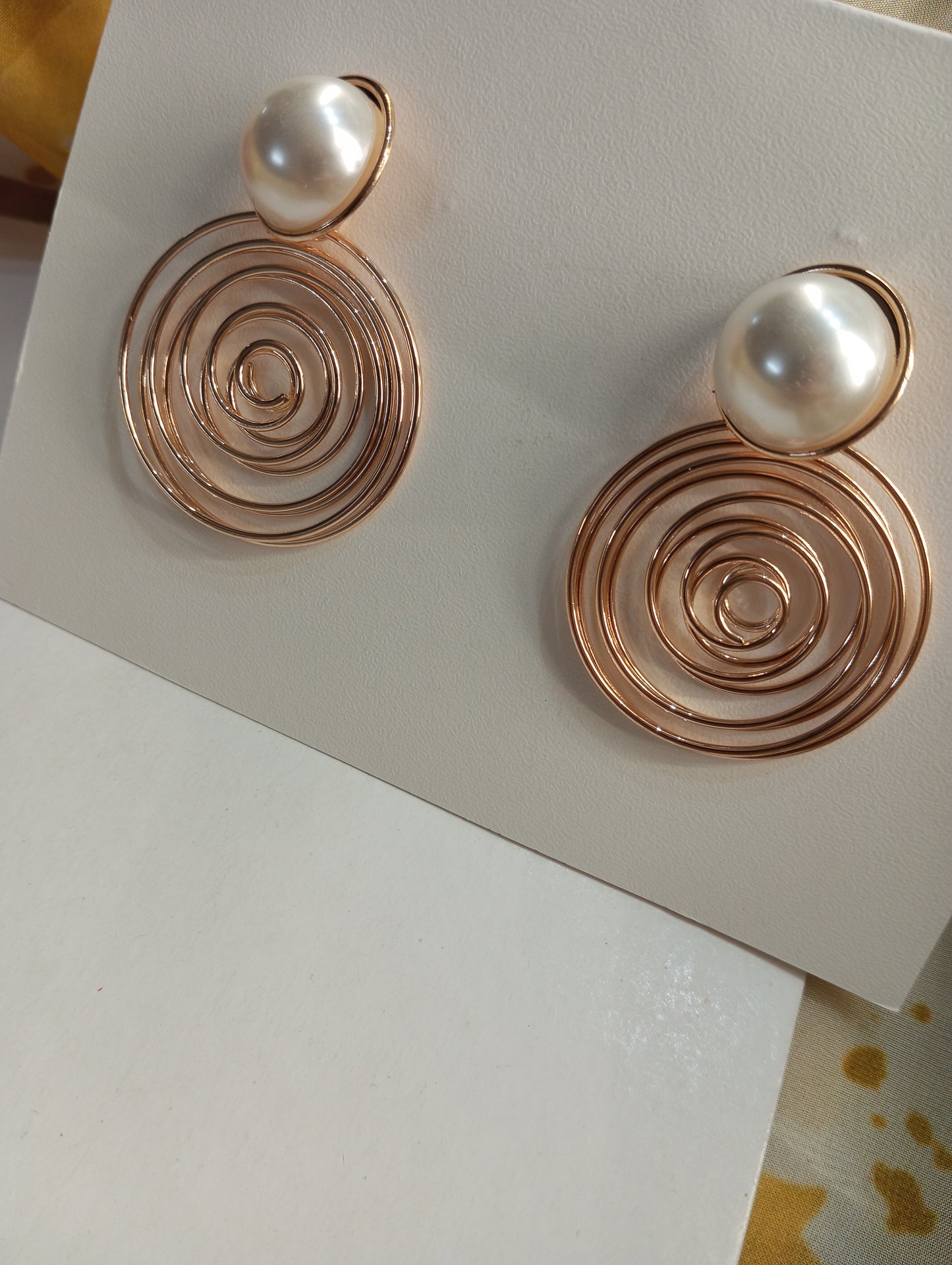 Spiral Contemporary Drop Earrings