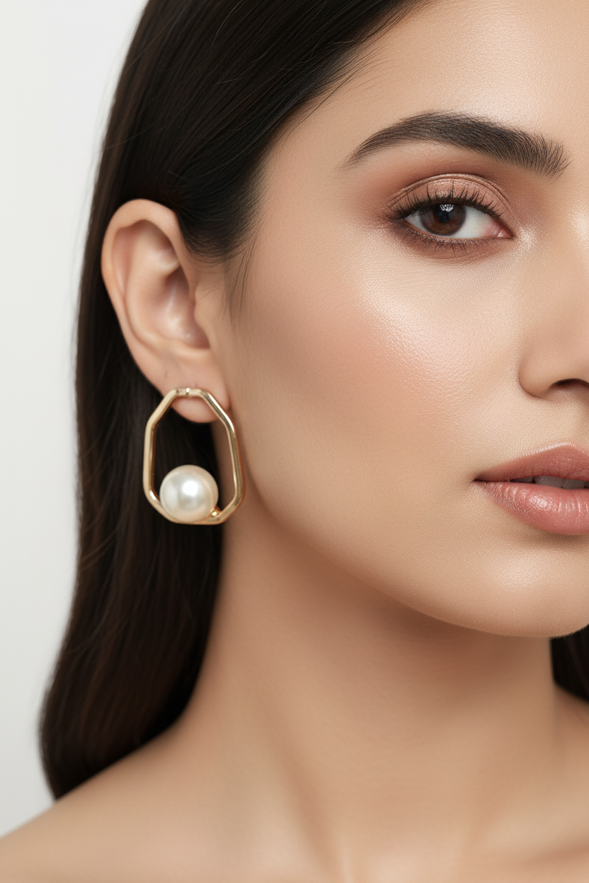 Earrings with Pearl ending