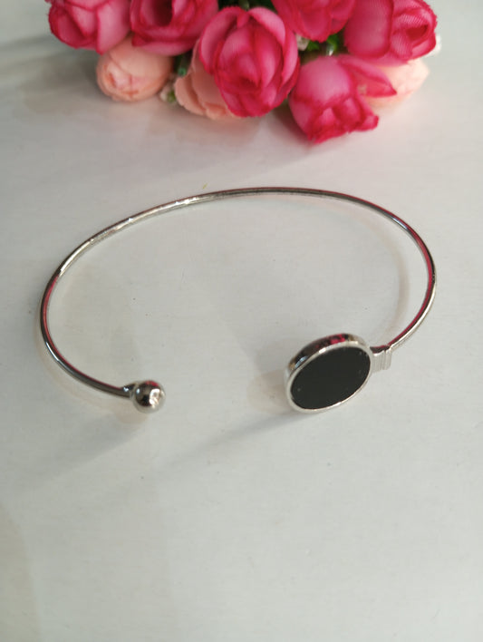 Black and Silver Adjustable Bracelet