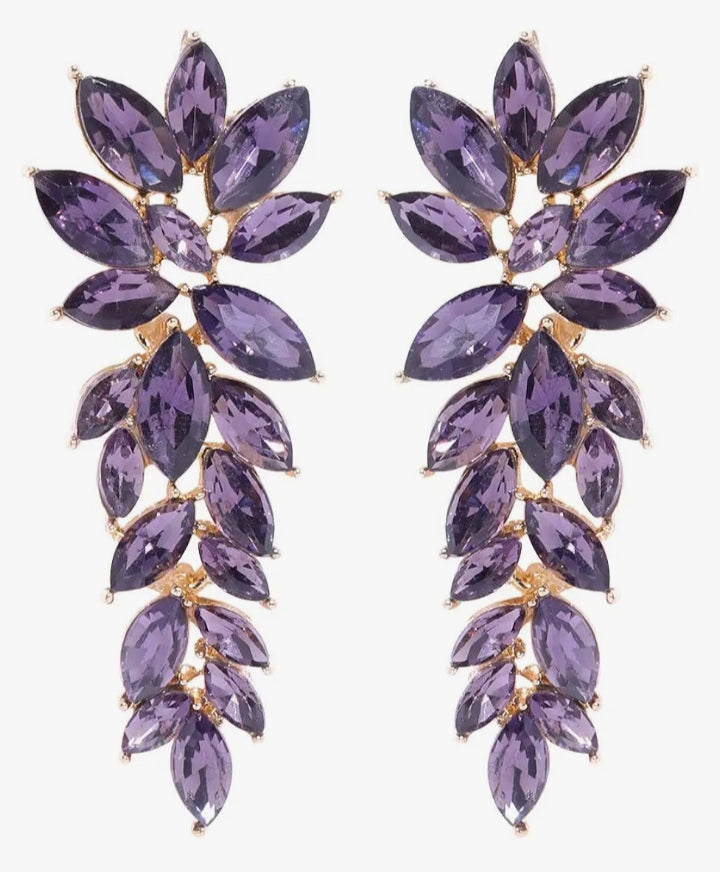 Purple Canva Earrings