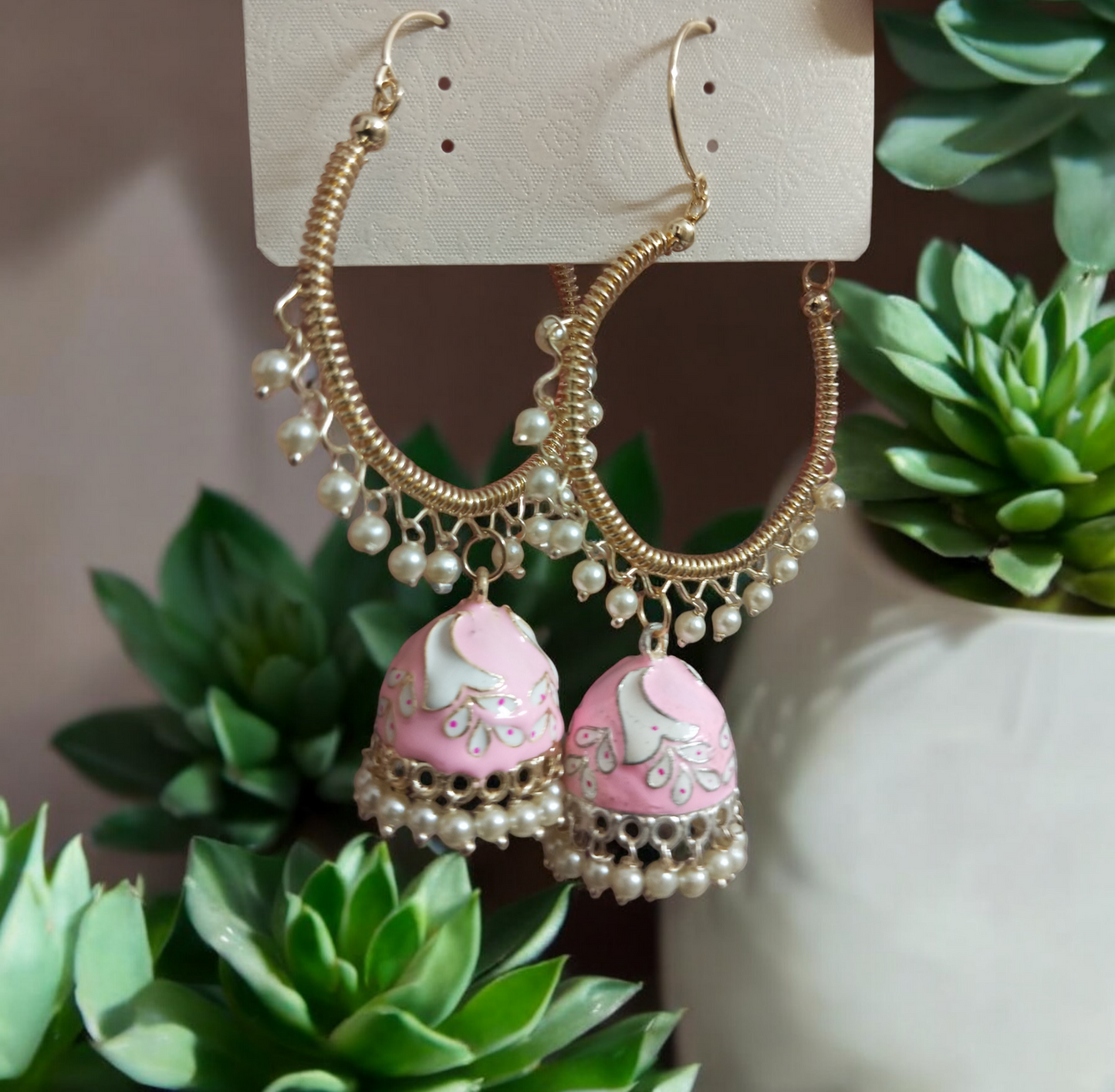 Festive Hoop Jhumka Earrings