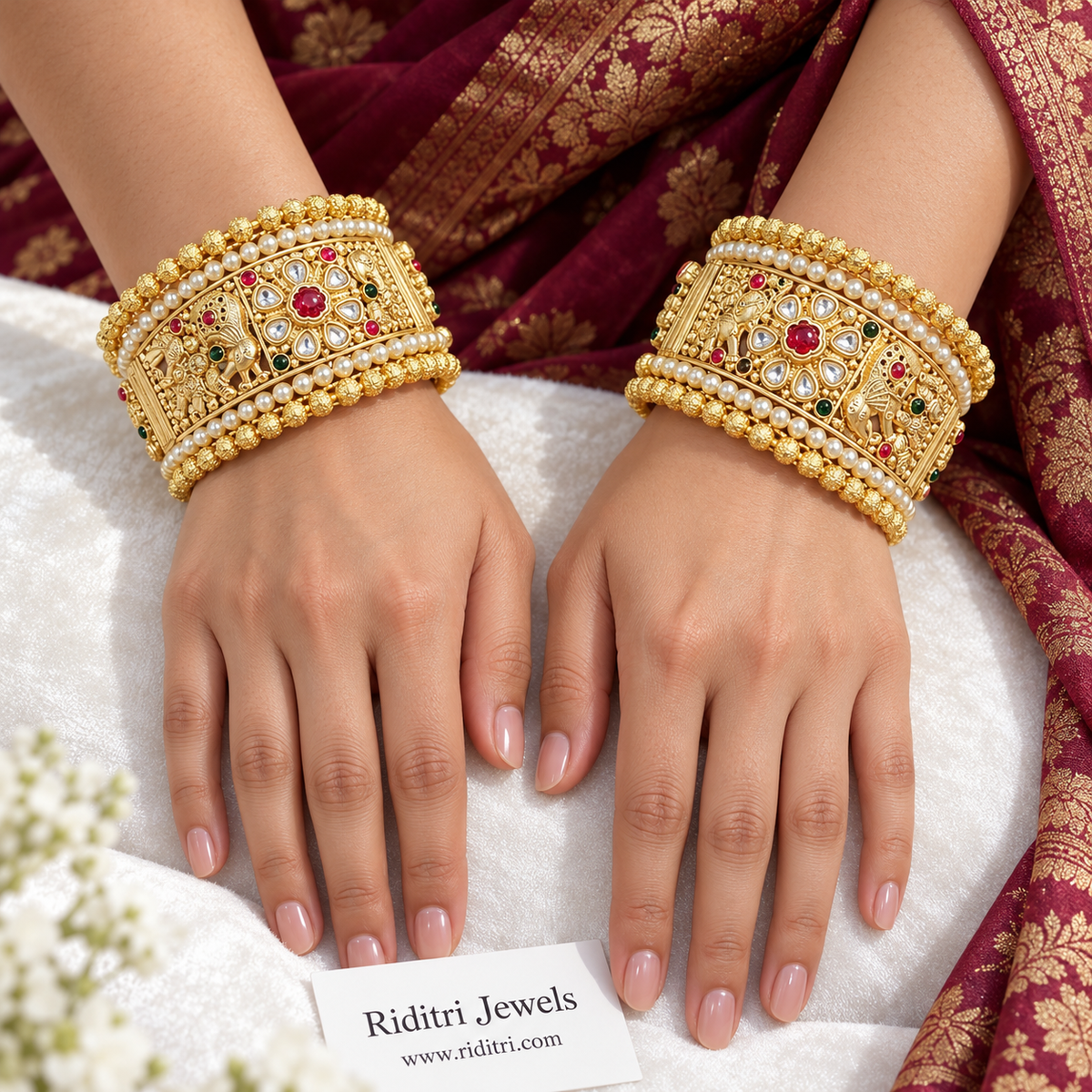 Gajraj Royal Elephant Bridal Bangle Set