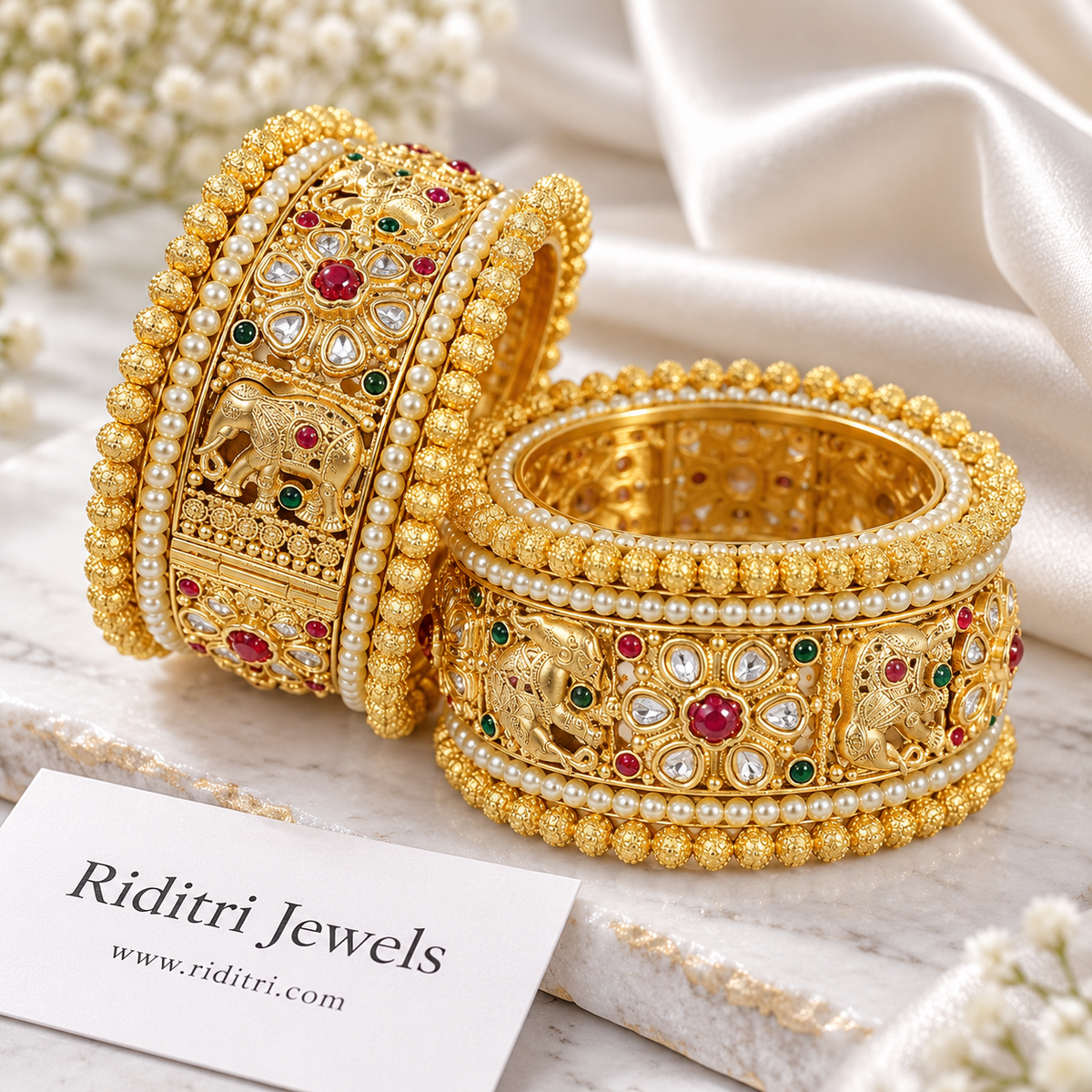 Gajraj Royal Elephant Bridal Bangle Set