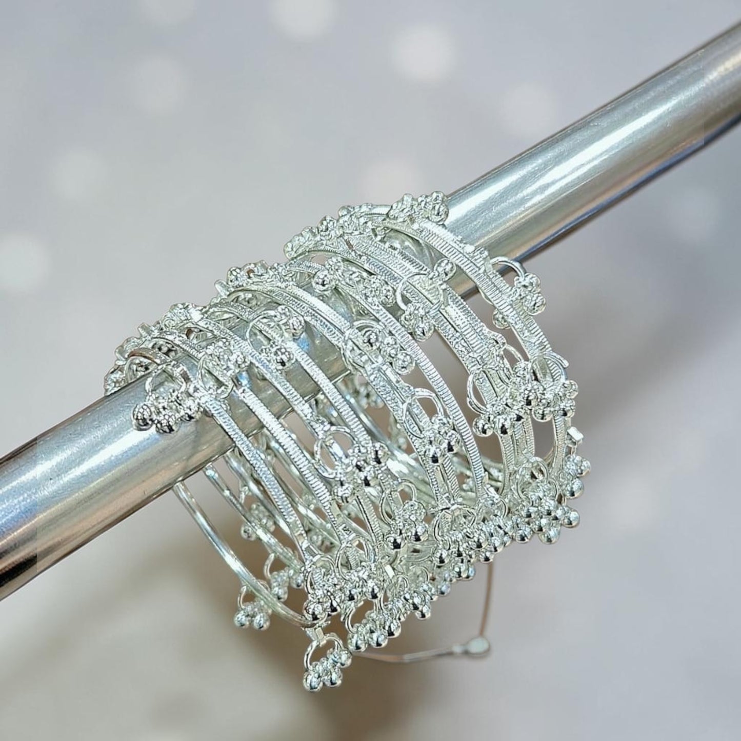 Viral Ghungroo Bangles-silver