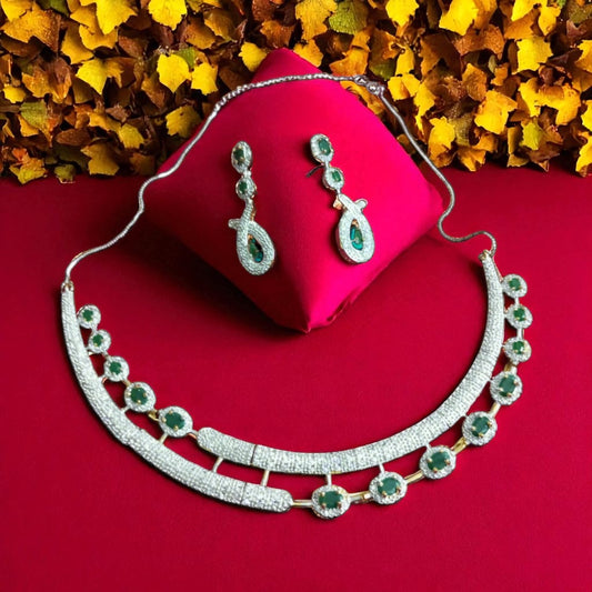 Green American Diamond Necklace