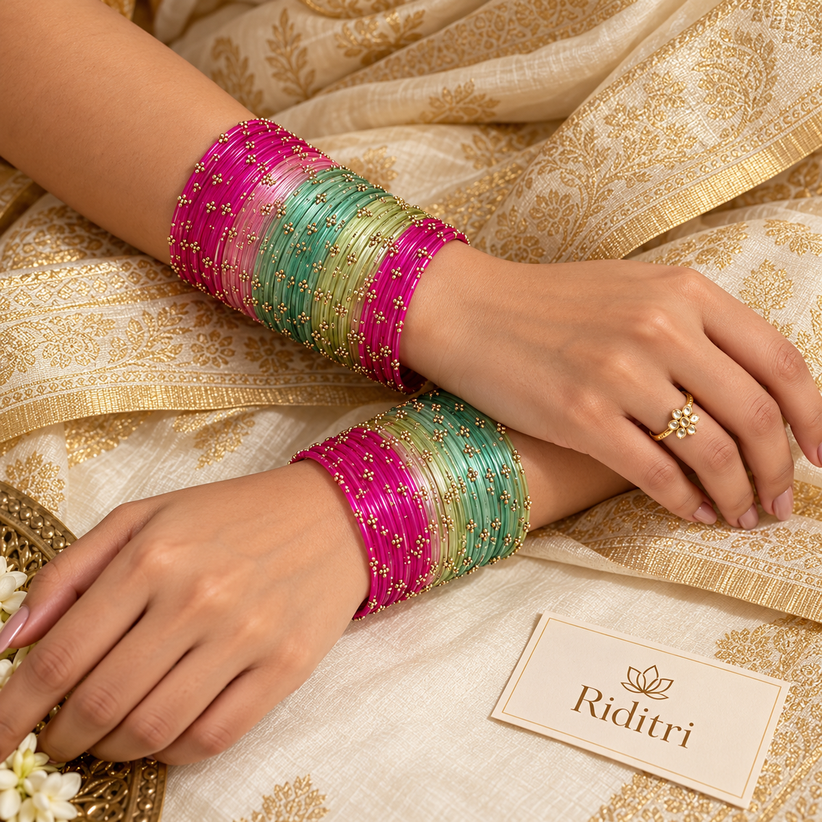 Viral Glass Bangles – 9 Color Combo