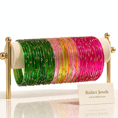 Viral Glass Bangles – 9 Color Combo