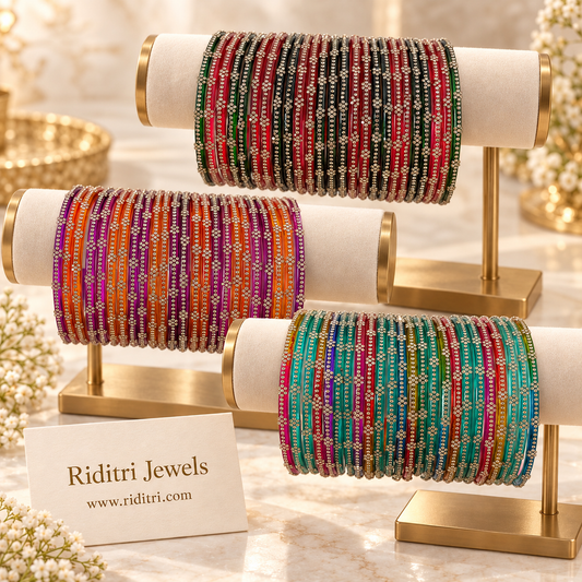 Varanya Luxury Glass Bangles-6 Dozen