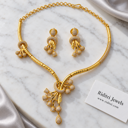 Bandhan Gold Plated Knot Necklace Set