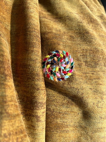 Adjustable Ring Multicolor Medium Size