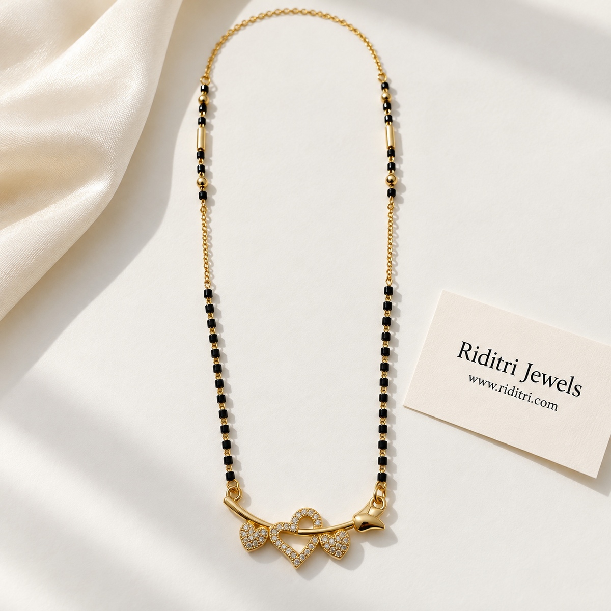 Mangalsutra back lobster clasp with adjustable extension chain