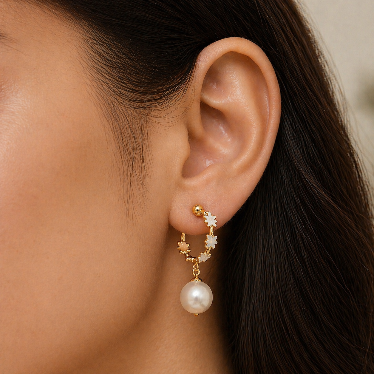 3 Half Hoop Earrings Combo