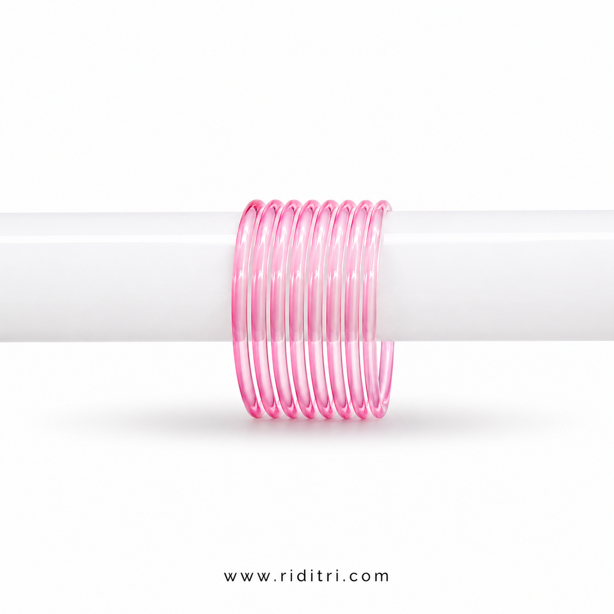 Viral Jelly Glass Bangles-Baby Pink