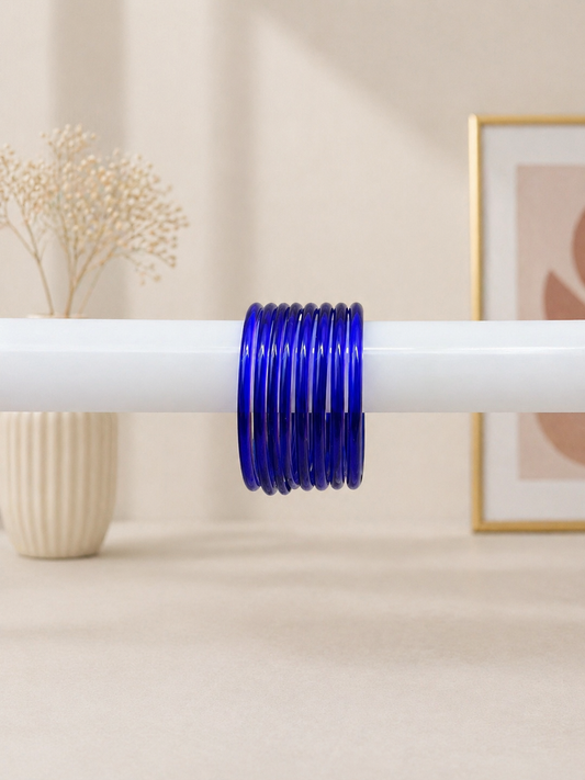 Viral Jelly Glass Bangles-Blue