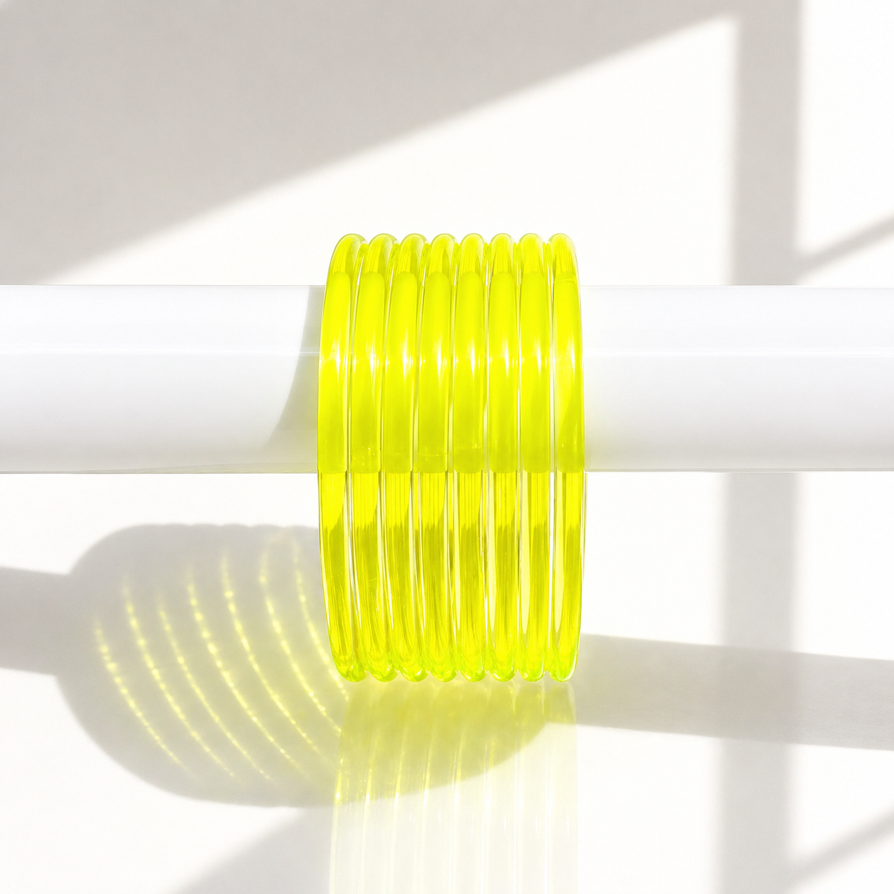 Viral Jelly Glass Bangles-Neon