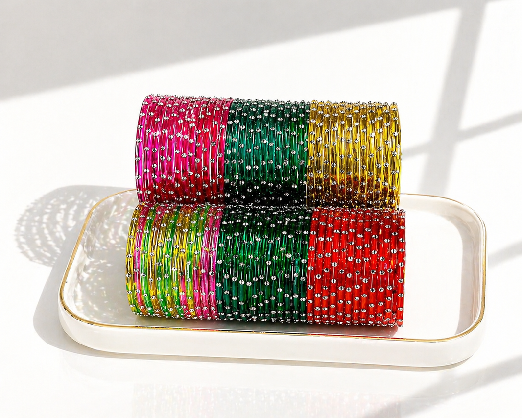 Newly Launched Glass Bangles – Shop Latest Styles | RiDiTri