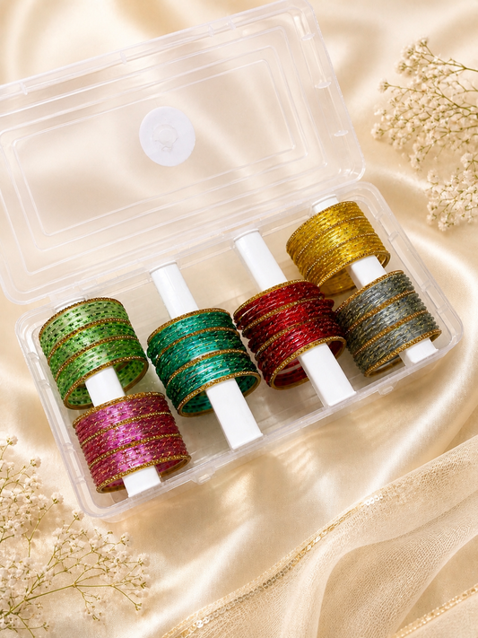 Evergreen Glass Bangles Set-with Box