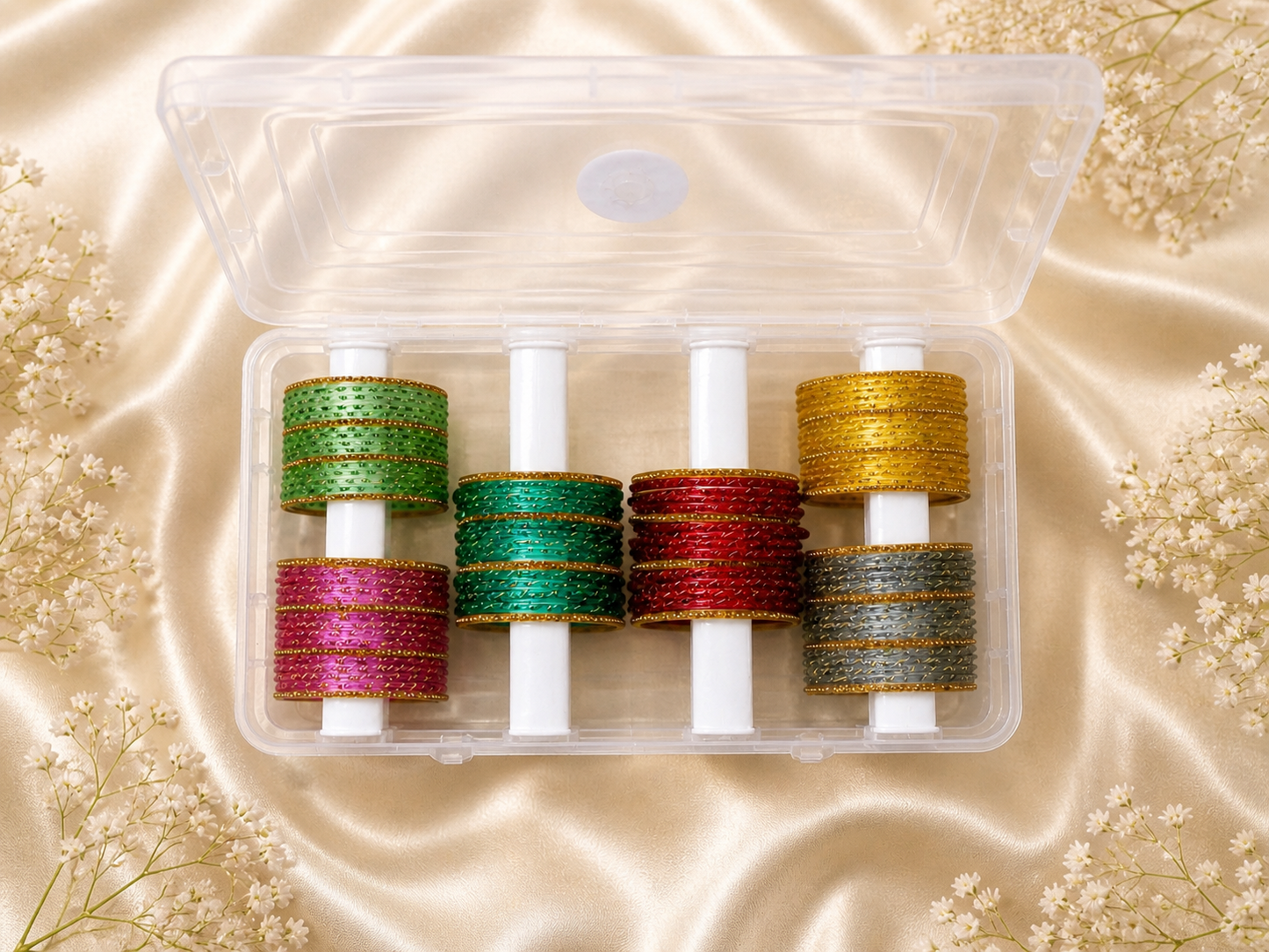 Evergreen Glass Bangles Set-with Box_rdt8501