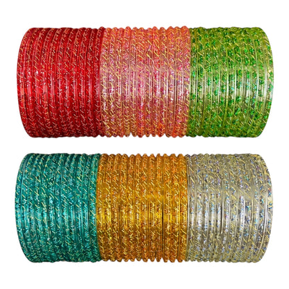 Evergreen Glass Bangles Combo_8501