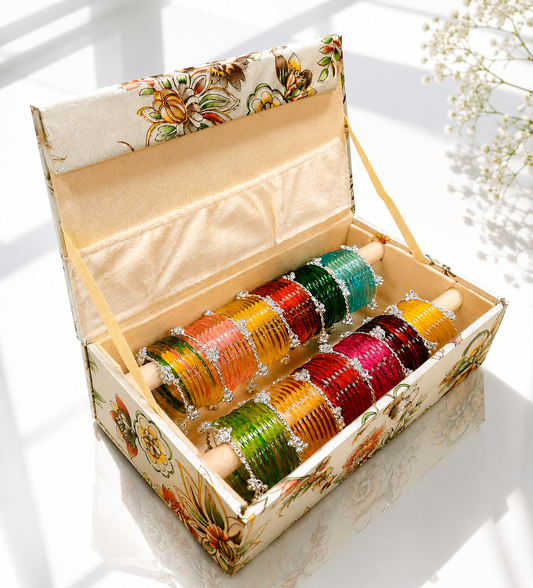 Viral Jelly Glass with Ghungru Bangles Box