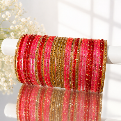 Raindrop Glass Bangles Set_ RDTRPG
