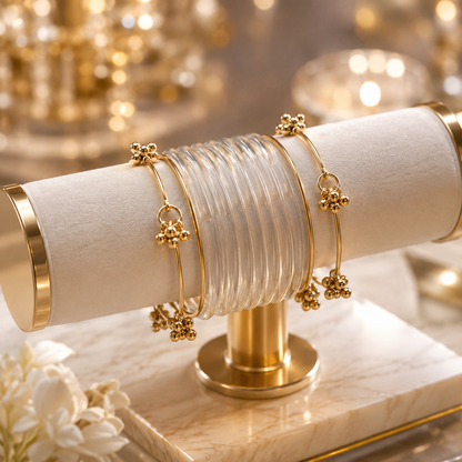 Viral Ghungroo Water Jelly Glass Bangles