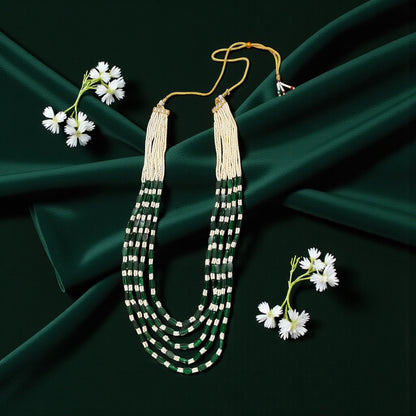 Emerald Grace Layered Beaded Necklace