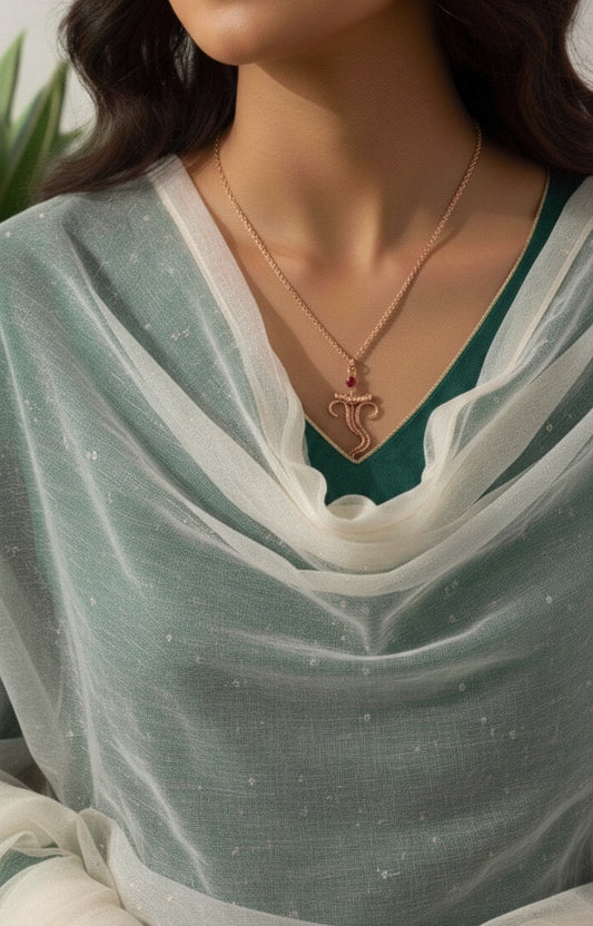 Ganeshaya Pendant with Chain Anti Tarnish