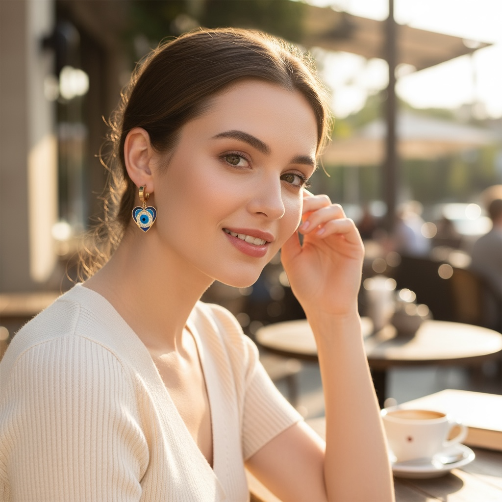 Trendy Evileye Earrings- Anti Tarnish