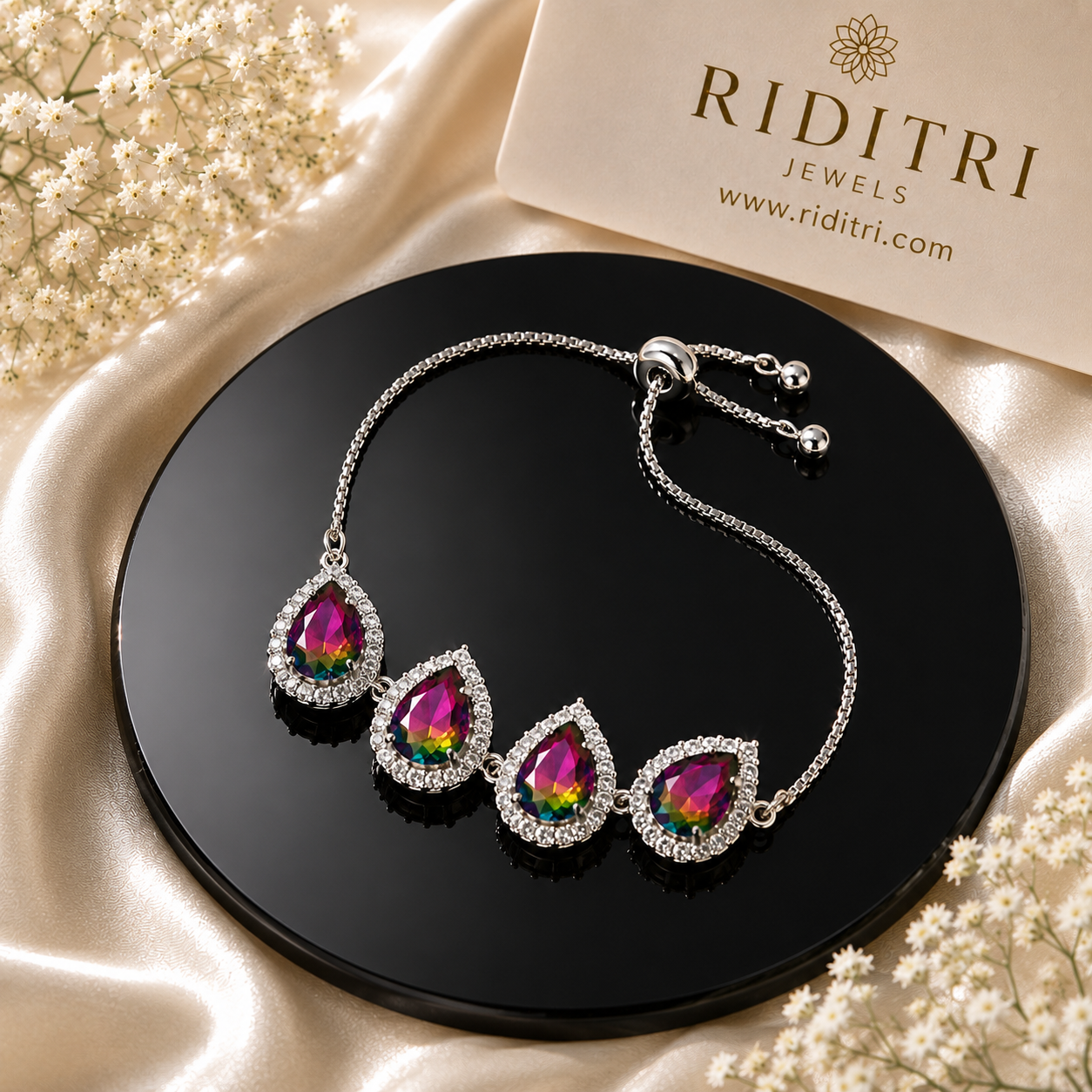Multicolor-Dark Nayana Adjustable Bracelet