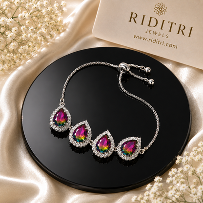 Multicolor-Dark Nayana Adjustable Bracelet