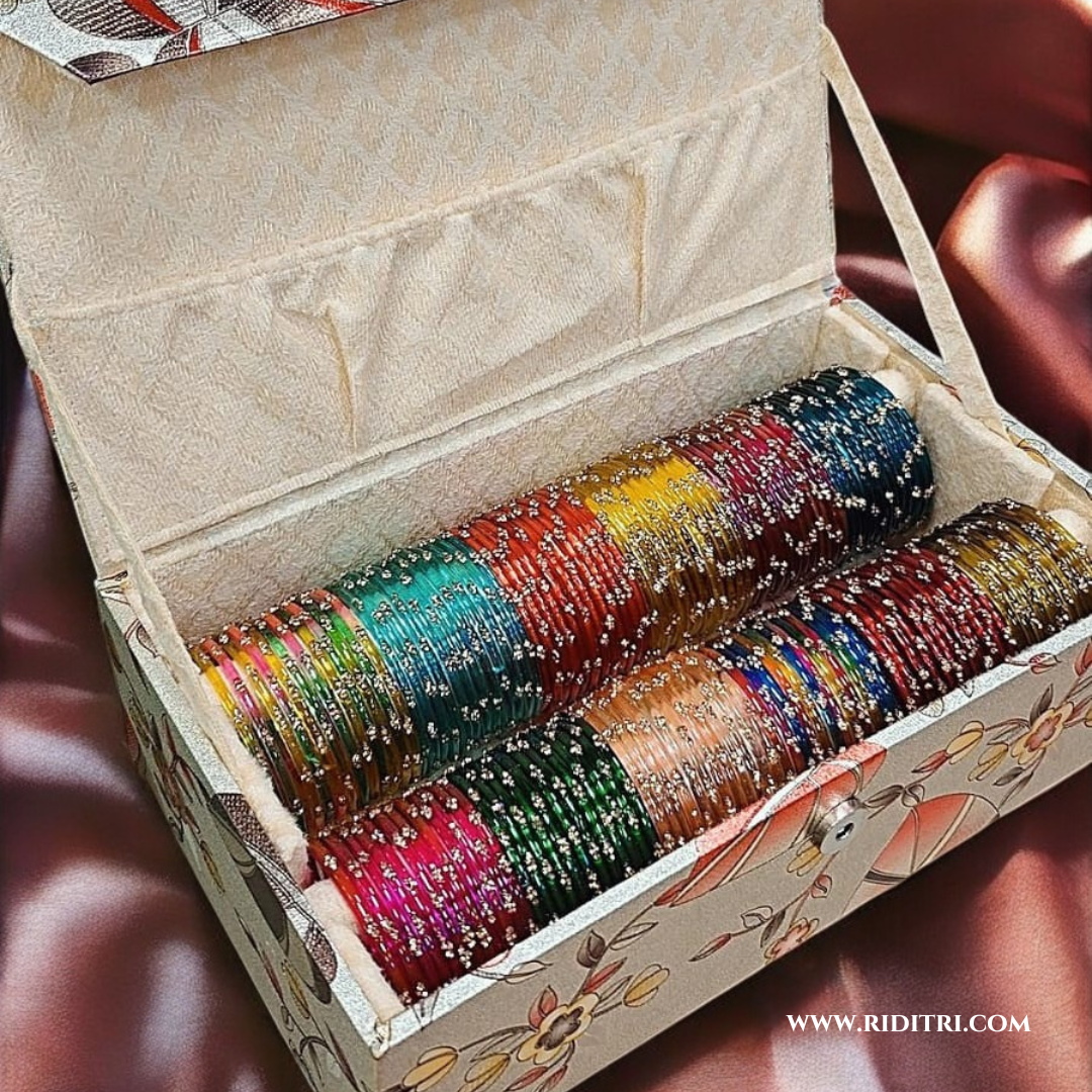 Raindrop Glass Bangles Box-2 Rolls