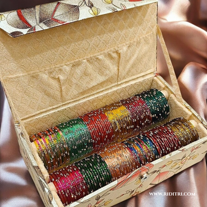 Raindrop Glass Bangles Box-2 Rolls