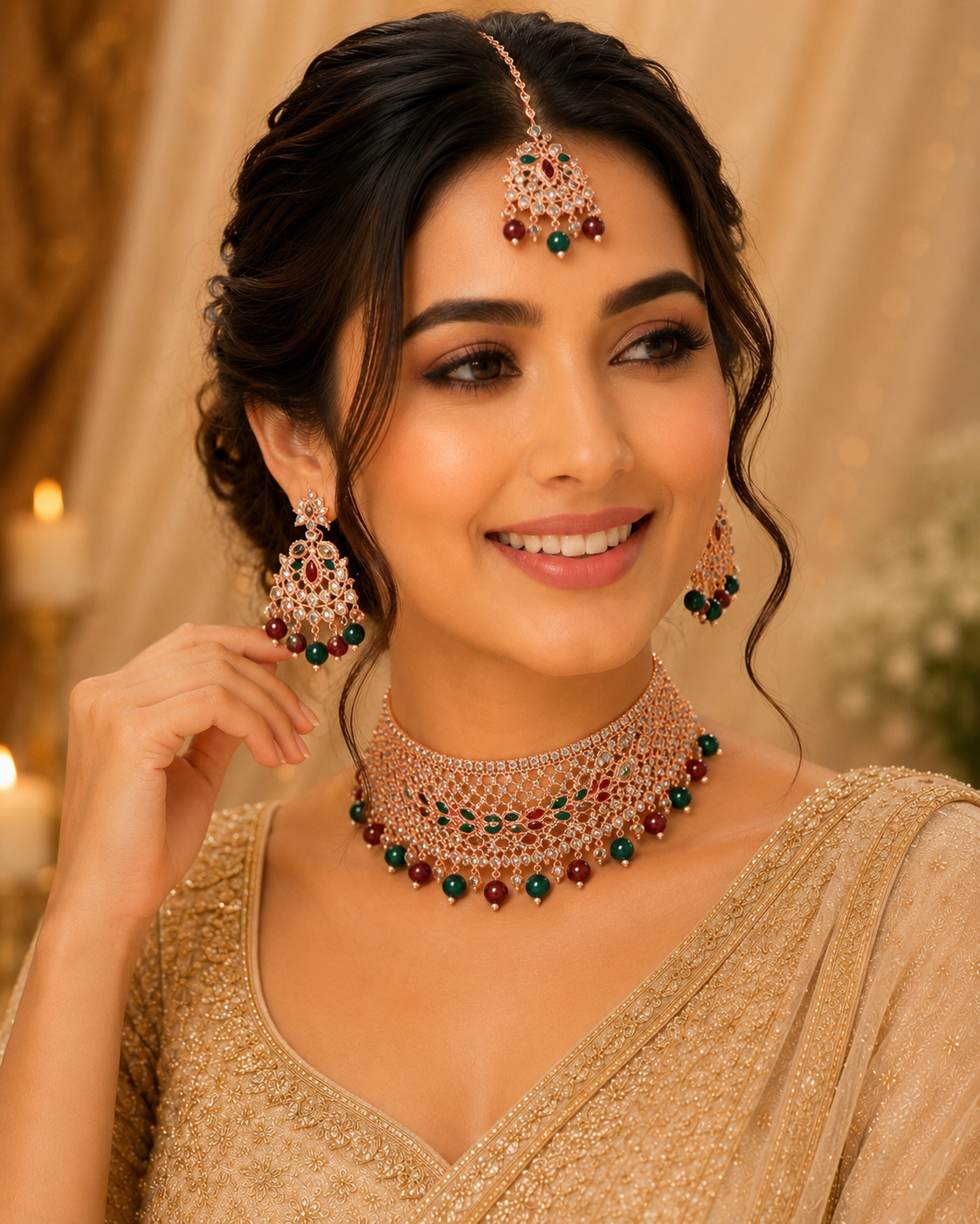Rose-Gold Base Necklace Set