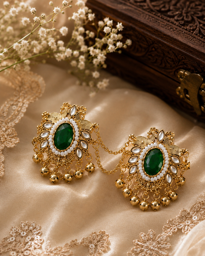 Adjustable Green Kashmiri Ring